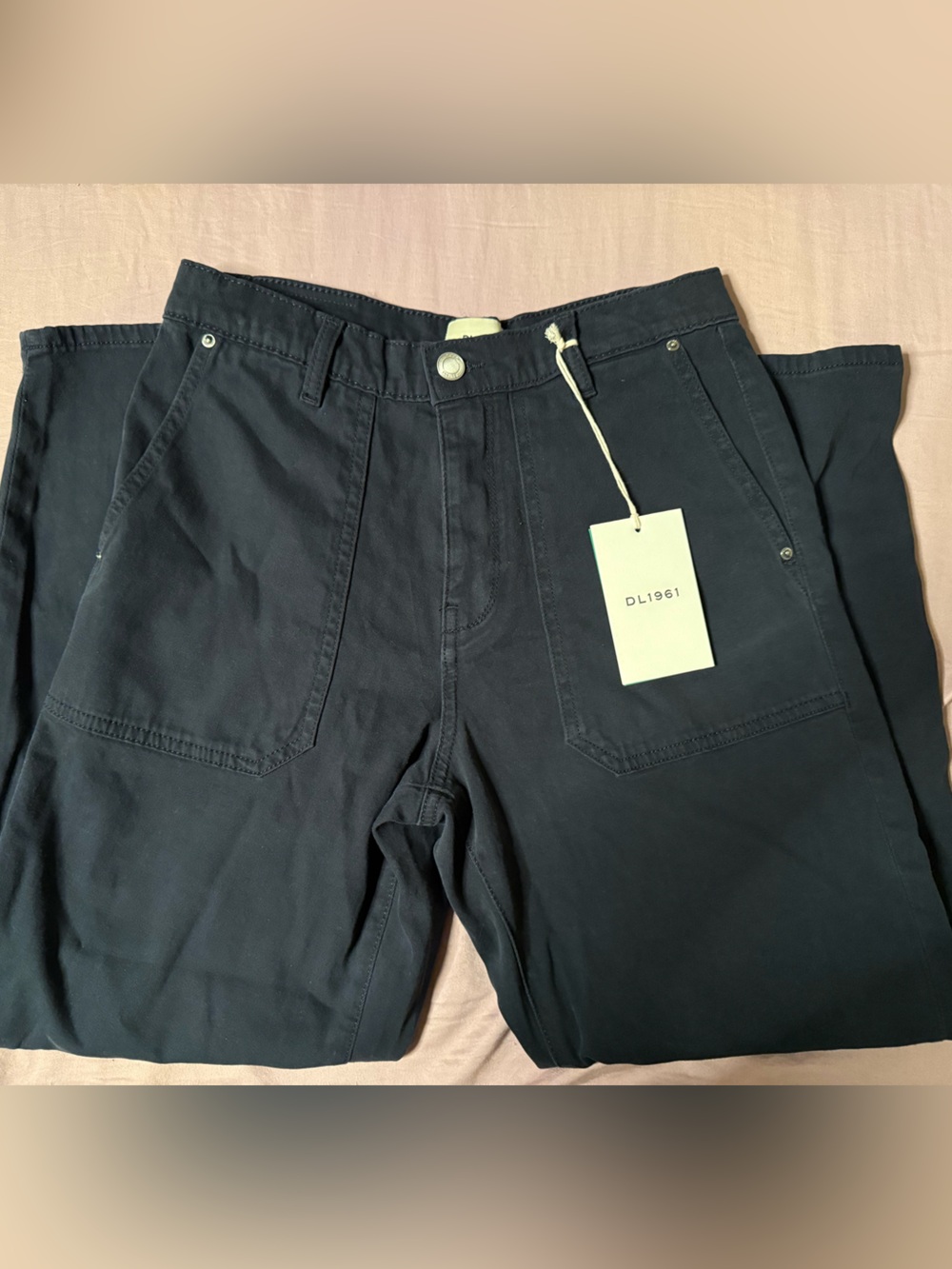 DL1961 Dark Navy Shorts with Interior Tag
